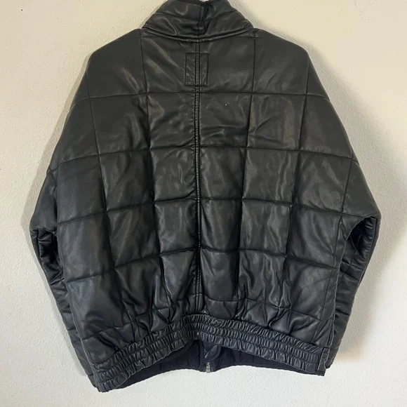 Free People Dolman Vegan Leather Quilted Jacket - Picture 7 of 13